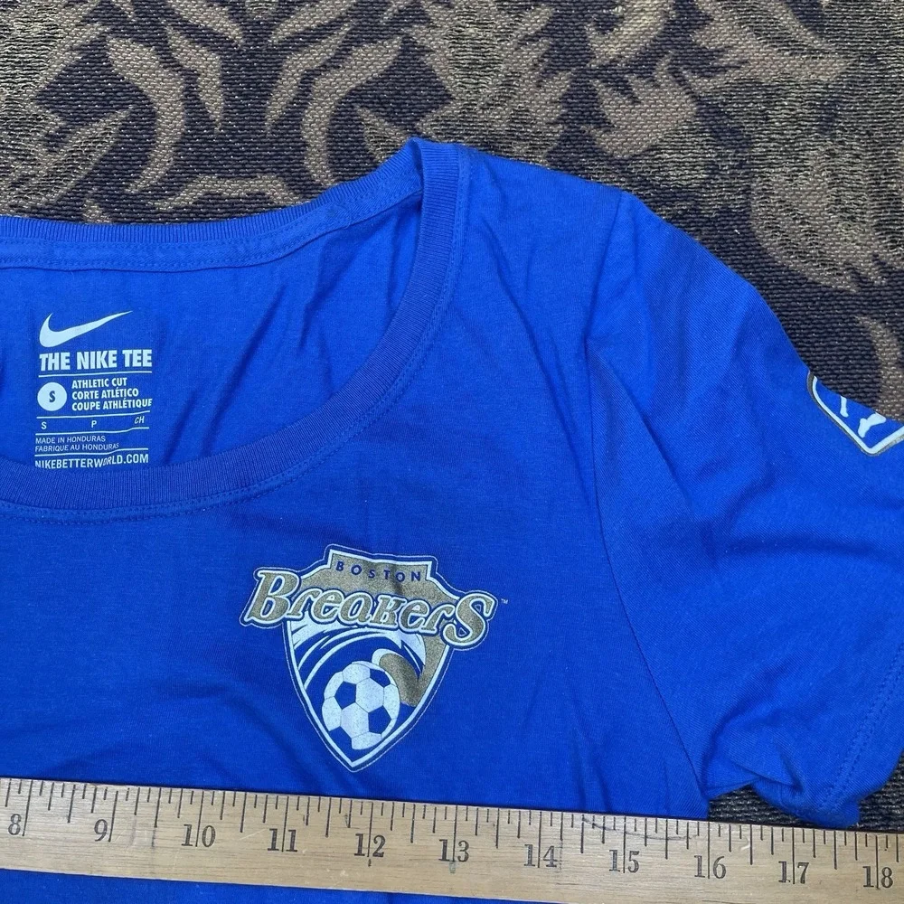 Nike Boston Breakers FC NWSL Women's Blue Home T Shirt Size Small New A